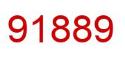 Number 91889 red image