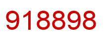 Number 918898 red image