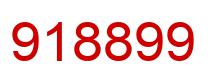 Number 918899 red image