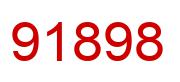 Number 91898 red image