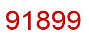 Number 91899 red image
