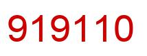 Number 919110 red image