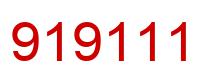 Number 919111 red image