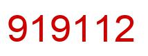 Number 919112 red image