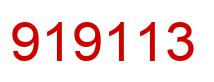Number 919113 red image