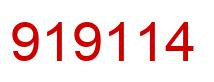 Number 919114 red image