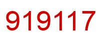 Number 919117 red image