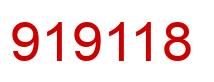 Number 919118 red image