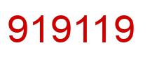 Number 919119 red image