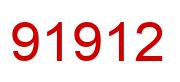 Number 91912 red image