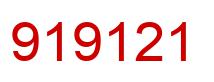 Number 919121 red image