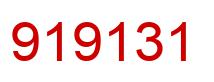 Number 919131 red image