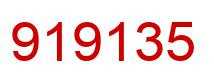 Number 919135 red image