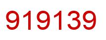 Number 919139 red image