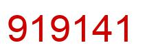 Number 919141 red image