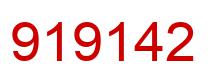 Number 919142 red image