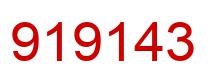 Number 919143 red image