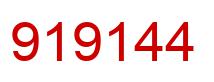 Number 919144 red image