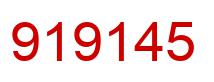 Number 919145 red image
