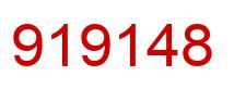 Number 919148 red image