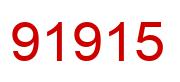 Number 91915 red image
