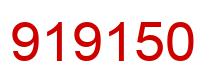 Number 919150 red image
