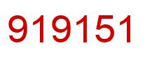 Number 919151 red image