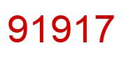 Number 91917 red image