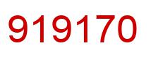 Number 919170 red image