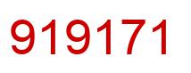 Number 919171 red image