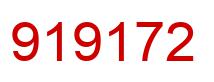 Number 919172 red image