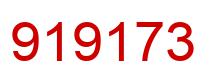 Number 919173 red image