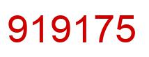Number 919175 red image