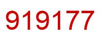 Number 919177 red image