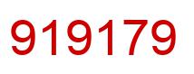 Number 919179 red image