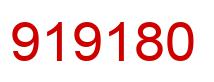 Number 919180 red image