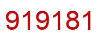 Number 919181 red image