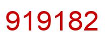 Number 919182 red image