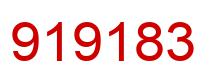 Number 919183 red image