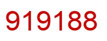 Number 919188 red image