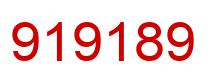 Number 919189 red image