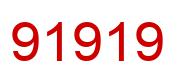 Number 91919 red image