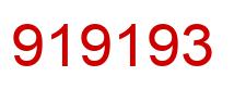 Number 919193 red image