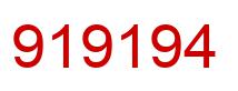 Number 919194 red image