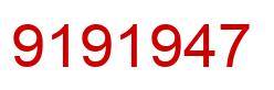 Number 9191947 red image