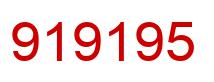 Number 919195 red image