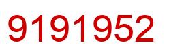 Number 9191952 red image