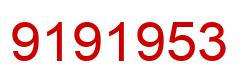 Number 9191953 red image