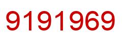 Number 9191969 red image