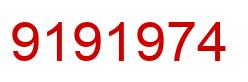 Number 9191974 red image